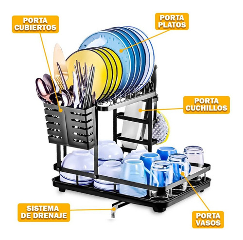 Escurridor de Vajilla para Mesón – Doble Nivel - Image 3