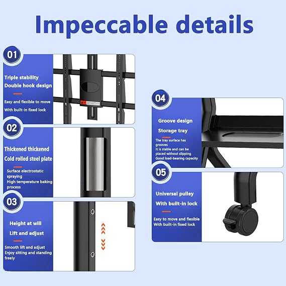 Soporte de Pedestal para Pizarras y TVs de 60" a 100" - Image 5