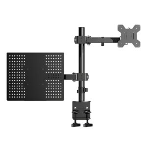 Soporte Monitor 13" a 30” y Portátil Brazo Doble Ajustable, Ergonómico y Resistente